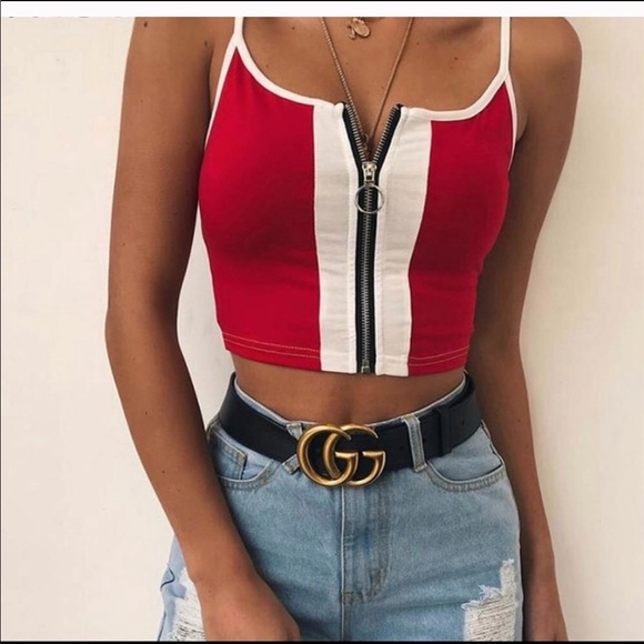 Zippered Crop Top - Picture 2 of 5